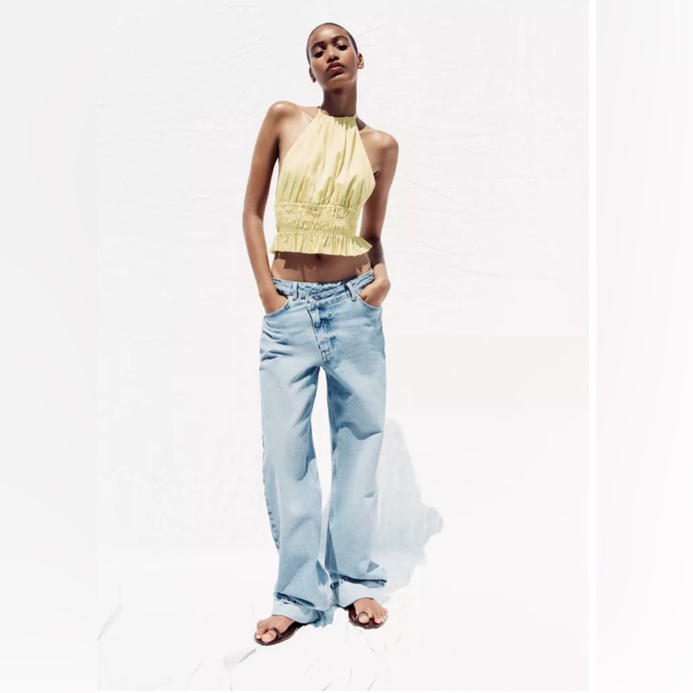 ZARA…Z1975 STRAIGHT FULL LENGTH HIGH WAIST JEANS
